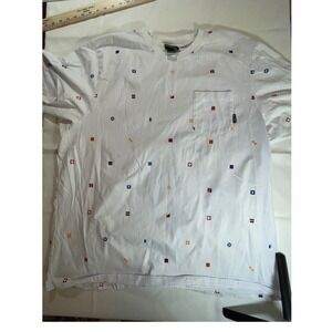 LRG Graphic T-Shirt Nautical Flags Pocket Tee Casual Top‎ 4XL